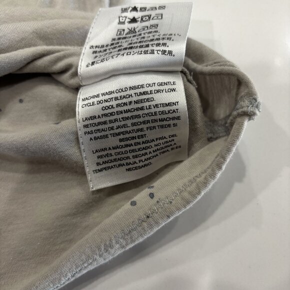 Guess XL Cotton Short Sleeve V Neck Graphic Abstract Paint Floral Tee T Shirt - Picture 11 of 13